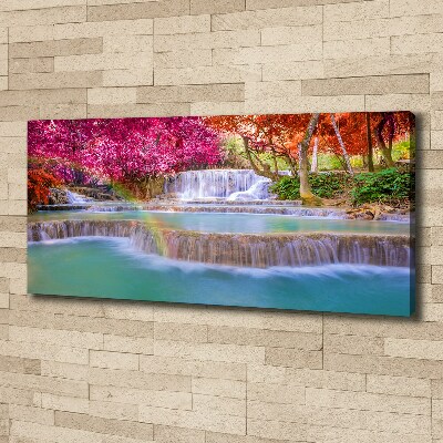 Wandbild Wasserfall im Wald