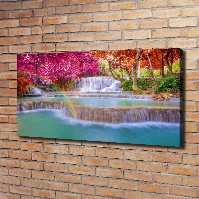 Wandbild Wasserfall im Wald