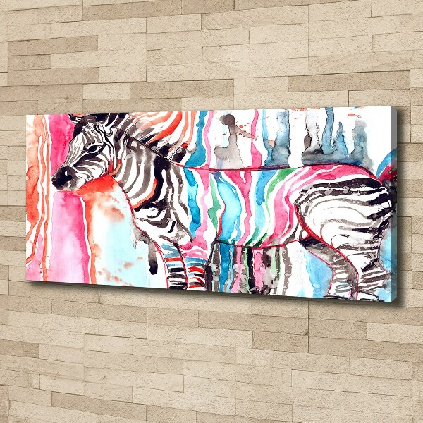 Bild auf leinwand Buntes Zebra