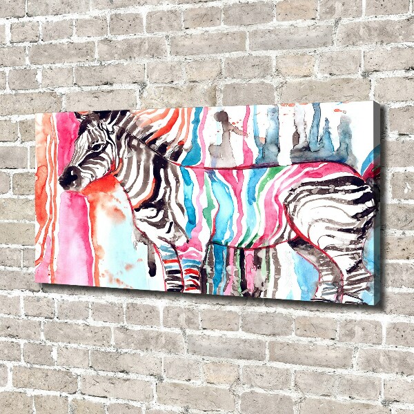 Bild auf leinwand Buntes Zebra