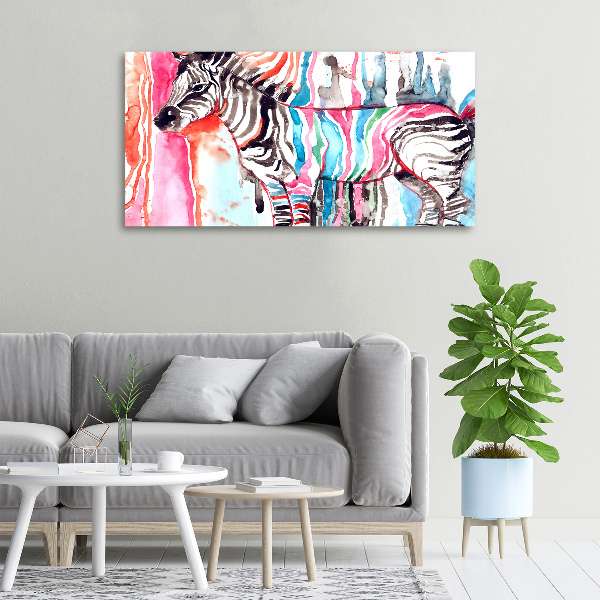 Bild auf leinwand Buntes Zebra