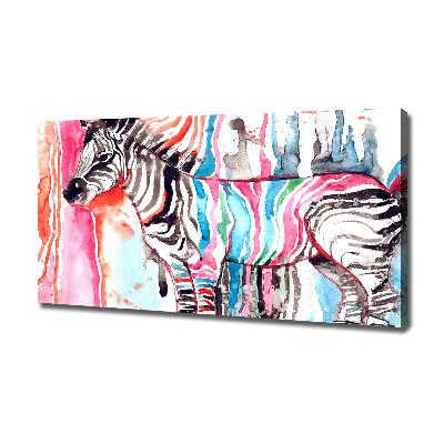 Bild auf leinwand Buntes Zebra