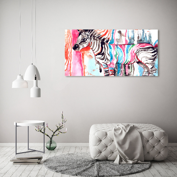 Bild auf leinwand Buntes Zebra
