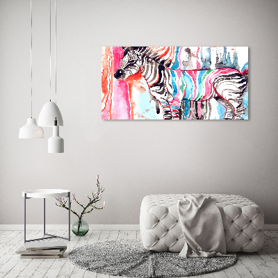 Bild auf leinwand Buntes Zebra