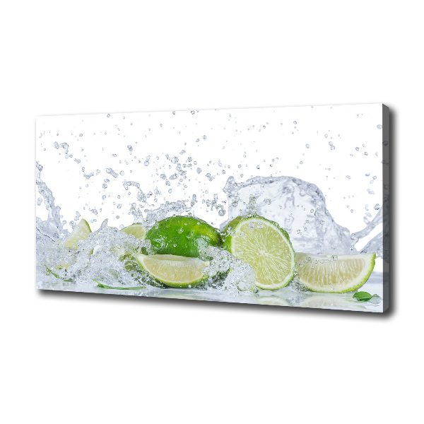 Wandbild Limetten und Wasser