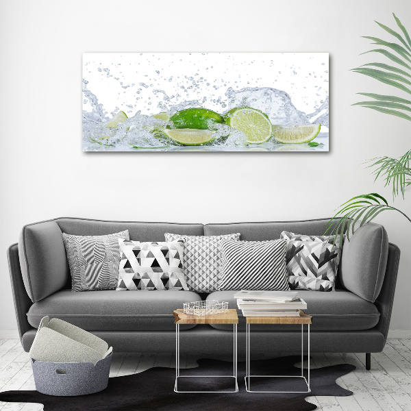 Wandbild Limetten und Wasser