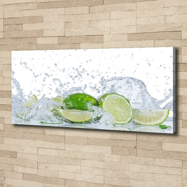Wandbild Limetten und Wasser