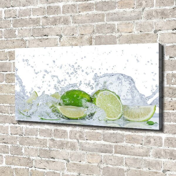 Wandbild Limetten und Wasser