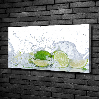 Wandbild Limetten und Wasser