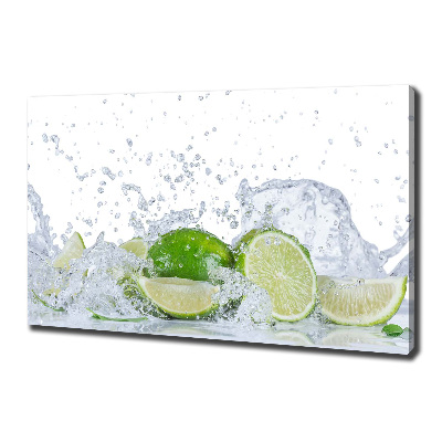 Wandbild Limetten und Wasser