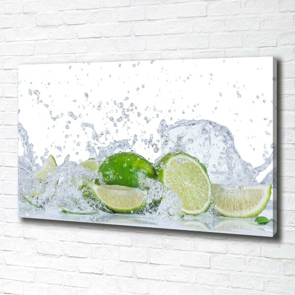 Wandbild Limetten und Wasser