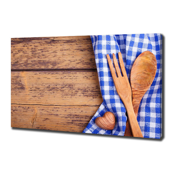 Wandbild Holzbesteck