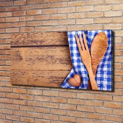 Wandbild Holzbesteck