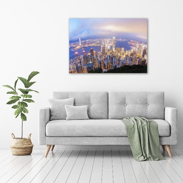 Bild auf leinwand Hongkong-Panorama
