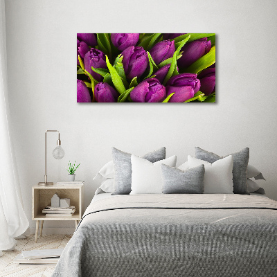 Wandbild Lila Tulpen