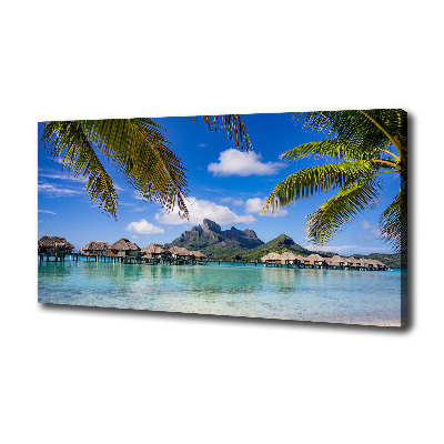 Wandbild Palmen in Bora Bora