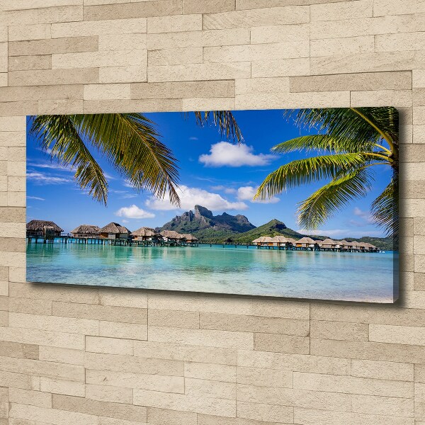 Wandbild Palmen in Bora Bora
