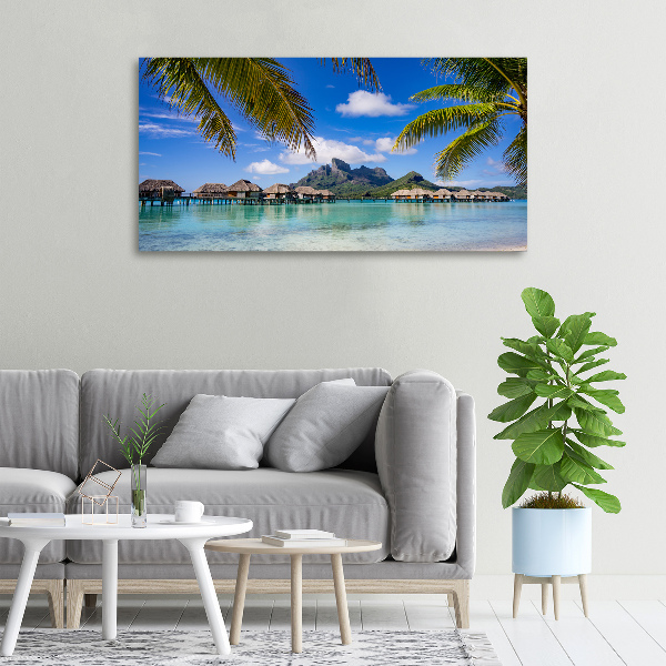 Wandbild Palmen in Bora Bora
