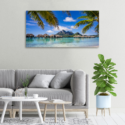 Wandbild Palmen in Bora Bora