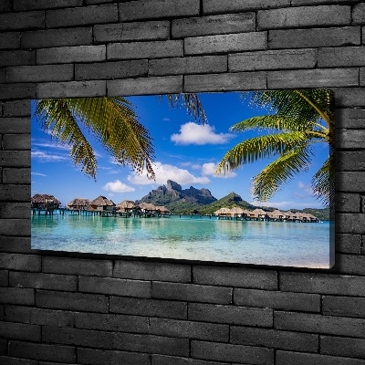 Wandbild Palmen in Bora Bora