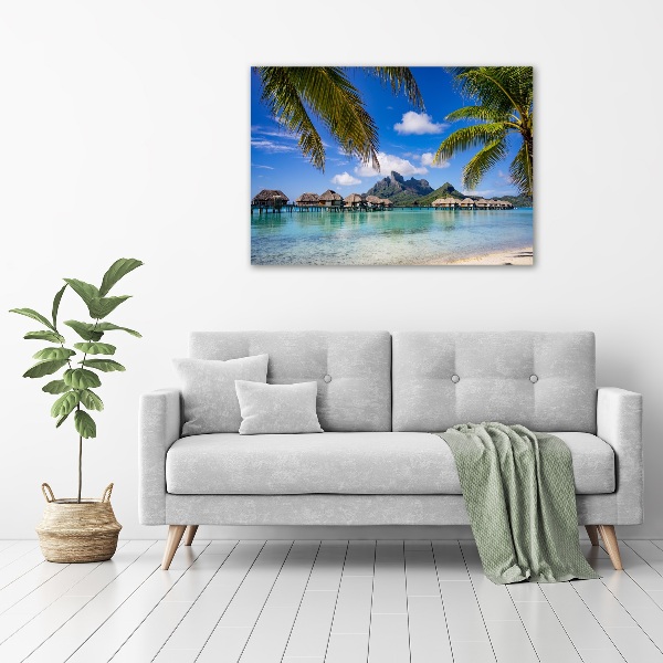 Wandbild Palmen in Bora Bora