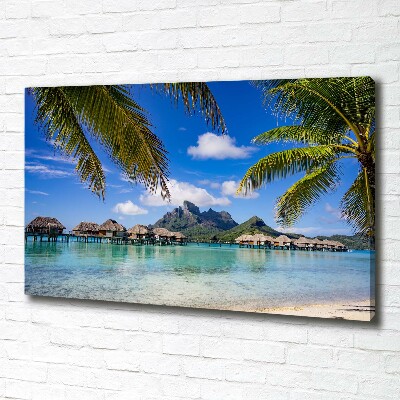 Wandbild Palmen in Bora Bora