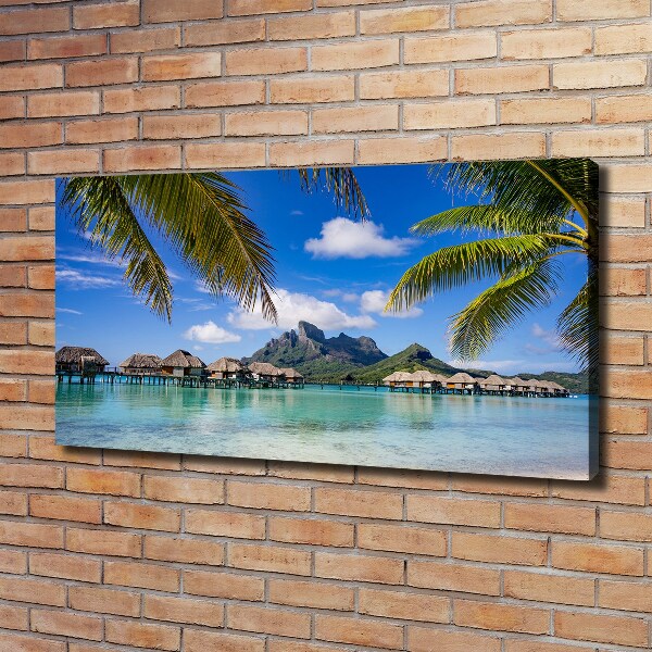 Wandbild Palmen in Bora Bora