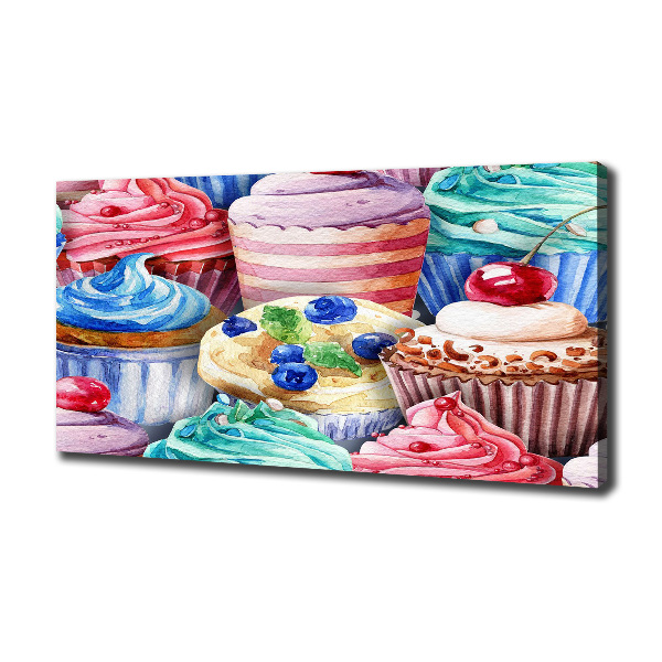 Bild auf leinwand Bunte Cupcakes