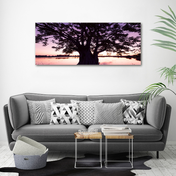 Wandbild Baum und See