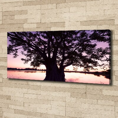Wandbild Baum und See