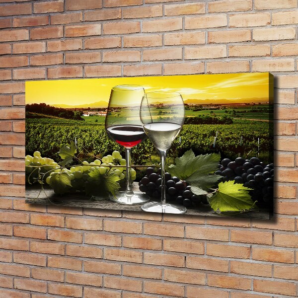 Bild auf leinwand Wein und Trauben