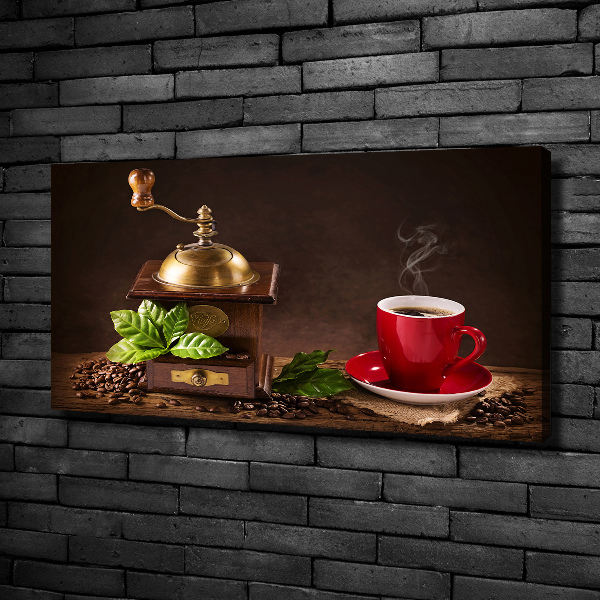 Wandbild Kaffee und Kaffeemühle
