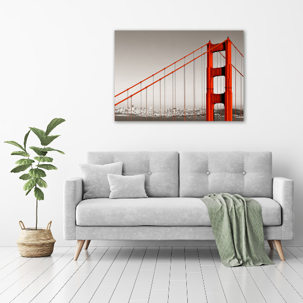 Bild auf leinwand San Francisco Brücke