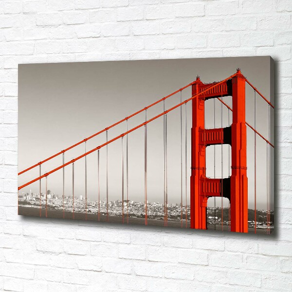 Bild auf leinwand San Francisco Brücke