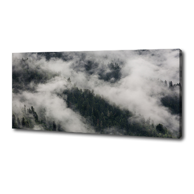 Wandbild Nebel über dem Wald