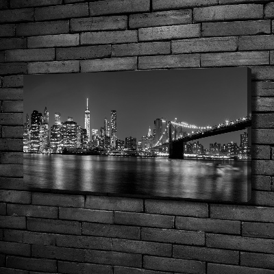 Bild auf leinwand Manhattan bei Nacht