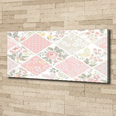 Fotobild Rosen- und Schmetterlingsmuster