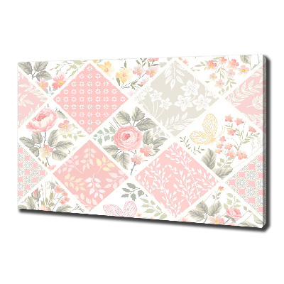 Fotobild Rosen- und Schmetterlingsmuster