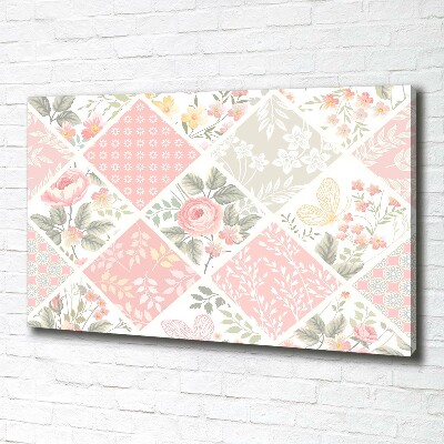 Fotobild Rosen- und Schmetterlingsmuster