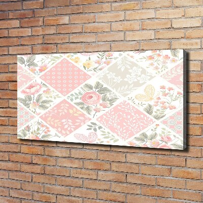 Fotobild Rosen- und Schmetterlingsmuster