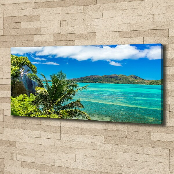 Bild auf leinwand Küste der Seychellen