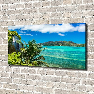 Bild auf leinwand Küste der Seychellen