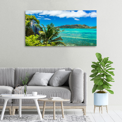 Bild auf leinwand Küste der Seychellen