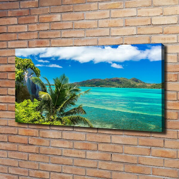 Bild auf leinwand Küste der Seychellen