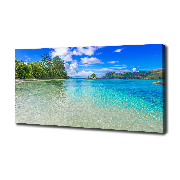 Wandbild Strand der Seychellen