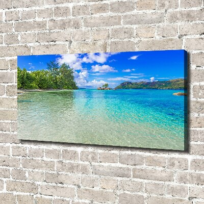 Wandbild Strand der Seychellen