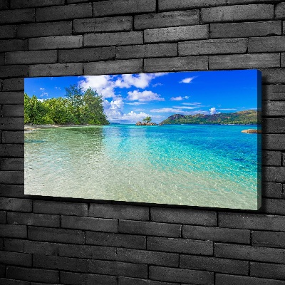 Wandbild Strand der Seychellen