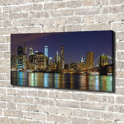 Wandbild Manhattan bei Nacht