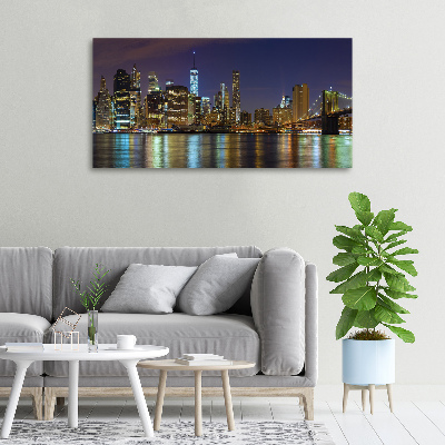 Wandbild Manhattan bei Nacht