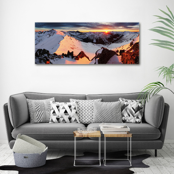 Bild auf leinwand Gebirge im Winter